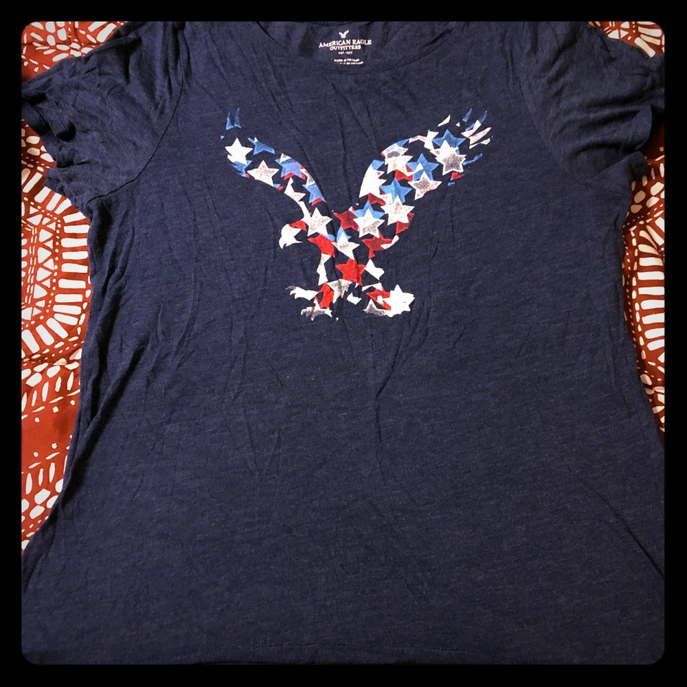 3/$15! AEO Red White & Blue Eagle T-shirt XL
